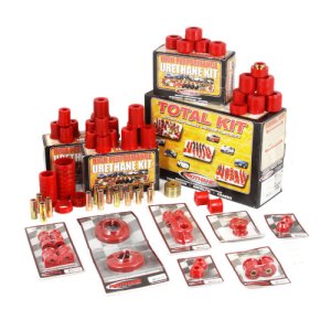 Jeep Wrangler Bushing Kit - Rugged Ridge - Polyurethane - Red - `97-`06